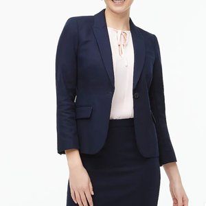 J.Crew Navy Cotton Work Blazer NWT